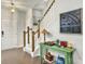 Welcoming entryway with a staircase, modern lighting, and stylish décor at 312 Silverdrop St, Goose Creek, SC 29445