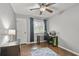Cozy bedroom featuring a ceiling fan, a desk and a gaming chair at 313 Janice St, Goose Creek, SC 29445