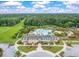 Aerial of community center showcasing a pool, playground, landscaping, and ample parking at 3601 Colonel Vanderhorst Cir, Mount Pleasant, SC 29466