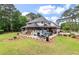 Beautiful backyard featuring a well-maintained lawn, patio area with a hot tub, and manicured landscaping at 3601 Colonel Vanderhorst Cir, Mount Pleasant, SC 29466