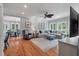 Comfortable living room with hardwood floors, ample seating, and adjacent dining area at 3601 Colonel Vanderhorst Cir, Mount Pleasant, SC 29466