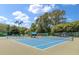 This gorgeous blue tennis court shows the attention to detail found within this well-maintained facility at 3601 Colonel Vanderhorst Cir, Mount Pleasant, SC 29466