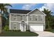 Two-story home with neutral siding, white trim, and a two-car garage at 4111 Rising Tide Dr, Summerville, SC 29485