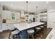 Modern kitchen featuring white cabinetry, a large island, and stainless steel appliances at 4205 Cobble Trot Way, Johns Island, SC 29455