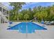 Backyard pool with attached spa and lounging area at 4205 Cobble Trot Way, Johns Island, SC 29455
