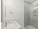 Neutral bathroom features a glass surround shower, vanity and sleek faucet at 4291 Turtle Landing Ct, Johns Island, SC 29455