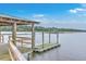 Dock with a gazebo overlooking tranquil water and marsh views at 5625 Crystal Harbor Ln, Hollywood, SC 29449