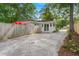 Spacious backyard with a wooden fence, ample parking, and beautiful landscaping at 672 W Oak Forest Dr, Charleston, SC 29407