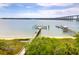 Waterfront view showcases docks with easy water access, framed by lush greenery, and beautiful scenery at 108 Fairbanks Oak Aly # 401, Charleston, SC 29492