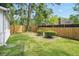 Spacious backyard with a wooden fence and lush green lawn at 109 New Spring Ct, Summerville, SC 29485