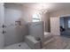 Beautiful bathroom featuring a large tiled shower, soaking tub, and tile floors at 111 Coltsgate Ct, Summerville, SC 29485