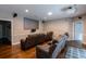 Basement home theater with comfortable seating, a large screen, and ambient lighting at 111 Coltsgate Ct, Summerville, SC 29485