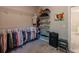 Organized walk-in closet with ample hanging space, shelving, and carpet at 111 Coltsgate Ct, Summerville, SC 29485