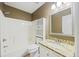 Bathroom with a shower-tub combo and granite vanity at 111 Macfarren Ln, Summerville, SC 29485