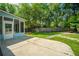 This backyard boasts a screened porch and patio perfect for outdoor entertainment at 115 Sully St, Goose Creek, SC 29445