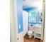 Bright bathroom with blue walls, white trim, and classic fixtures at 1158 Shoreside Way, Mount Pleasant, SC 29464