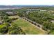 Aerial shot showcasing sports fields, lush greenery, and neighborhood, highlighting community amenities at 1250 Wide Water Ct, Charleston, SC 29412