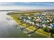 Breathtaking aerial view of a waterfront community with private docks and stunning architecture at 1410 Smythe St, Charleston, SC 29492