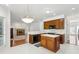 Kitchen featuring an island, white countertops and breakfast bar at 143 Belleplaine Dr, Goose Creek, SC 29445