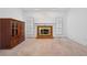 Bright living room features a brick fireplace, built-in shelving and a large window at 143 Belleplaine Dr, Goose Creek, SC 29445