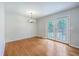 Bright dining area featuring modern lighting and French doors at 206 Jimbo Rd, Summerville, SC 29485
