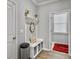 Inviting entryway with a built-in bench, storage cubbies, and stylish decor at 209 Celestial Blvd, Summerville, SC 29486