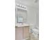 Bathroom with vanity, large mirror, light fixture, and toilet at 302 Elm Hall Cir, Summerville, SC 29483