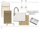 Detailed kitchen materials moodboard with light fixtures, sink and cabinet hardware at 337 Trailmore Ln, Summerville, SC 29486