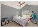 A secondary bedroom with neutral walls, carpeted floors, and a ceiling fan at 541 Brick Barn Ln, Goose Creek, SC 29445