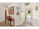 Inviting entryway featuring wood flooring, a decorative niche, and a view of the front door at 541 Brick Barn Ln, Goose Creek, SC 29445