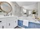 Beautiful bathroom with a deep soaking tub, double vanity, and ample storage at 718 Parish Rd, Charleston, SC 29407