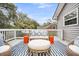 Stylish deck featuring modern seating, colorful accents, and an inviting outdoor space for entertaining at 718 Parish Rd, Charleston, SC 29407
