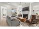 Inviting living room features a cozy fireplace, modern decor, and comfortable seating arrangements at 716 Triangle Ln, Summerville, SC 29486