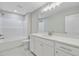 Bright full bathroom featuring a single sink vanity and a shower-tub combo at 924 Trent St, Charleston, SC 29414