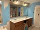 Bathroom featuring double sinks, tiled floors, and plenty of counter space at 104 Dean Dr, Summerville, SC 29483