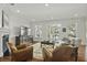 Bright living room featuring French doors that lead to an outdoor oasis and beautiful hardwood floors at 108 Fairbanks Oak Aly # 201, Charleston, SC 29492