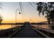 Picturesque waterfront view from the community dock at sunrise at 108 Fairbanks Oak Aly # 302, Daniel Island, SC 29492
