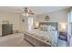 Bedroom featuring a upholstered bed, ceiling fan, and a chest of drawers at 110 Moon Shadow Ln, Summerville, SC 29485