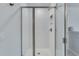 Modern walk-in shower with glass enclosure and white subway tile at 120 Loon Dr, Summerville, SC 29483