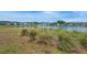 Community pond with grassy area in the foreground, and neighborhood in the background at 130 Stagecoach Ave, Summerville, SC 29486