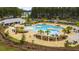 Community pool area with playground, covered pavilion, and seating at 130 Stagecoach Ave, Summerville, SC 29486