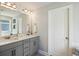 Bathroom with double vanity and marble countertop at 164 Wappoo Trace Ln, Summerville, SC 29486