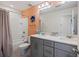 Charming bathroom featuring double sinks, a marble countertop, a bathtub, and a stylish shower curtain at 164 Wappoo Trace Ln, Summerville, SC 29486