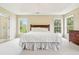 Spacious bedroom featuring a tray ceiling, large windows, and a comfortable queen size bed at 174 Revetment Ln, Mount Pleasant, SC 29464