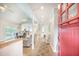 View from the entryway into the main living space and kitchen of the house at 2177 Gulf Dr, Mount Pleasant, SC 29464