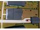 Aerial view shows the home, driveway, fenced in yard and nearby houses at 232 Ashworth Dr, Summerville, SC 29486