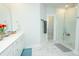 Modern bathroom with a glass shower and double vanity at 232 Ashworth Dr, Summerville, SC 29486