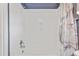 Clean and modern bathroom interior with a white shower featuring stylish fixtures and a white marble shower curtain at 264 Columbia Dr, Ladson, SC 29456