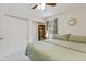 Comfortable bedroom featuring natural light from a window, neutral décor, and ample closet space at 264 Columbia Dr, Ladson, SC 29456