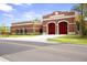 Exterior view of the community fire station and red firetruck, offering additional community security at 2881 Rutherford Way, Charleston, SC 29414